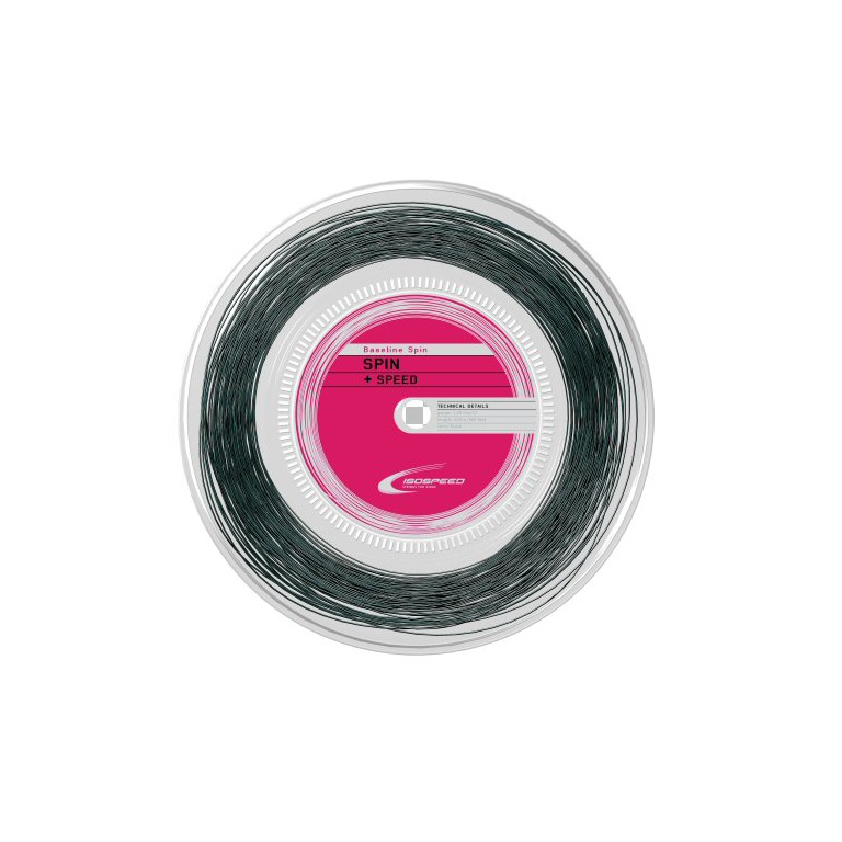 IsoSpeed Tennissaite Baseline Spin+Speed schwarz 200m Rolle