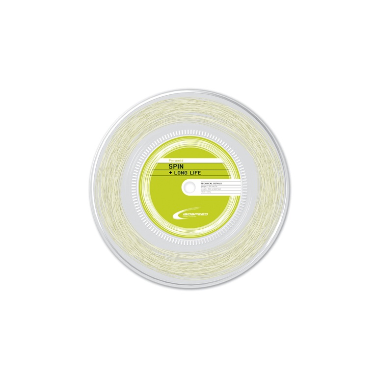 IsoSpeed Tennissaite Pyramid (Spin+Haltbarkeit) weiss 200m Rolle