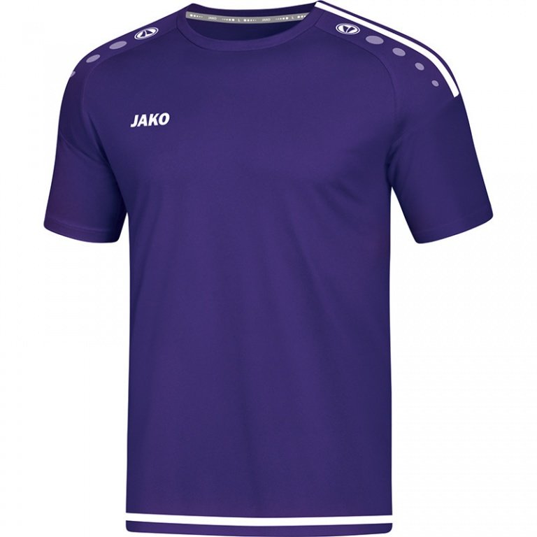 JAKO Sport-Tshirt Trikot Striker 2.0 KA (100% Polyester Keep Dry) Kurzarm lila/weiss Jungen