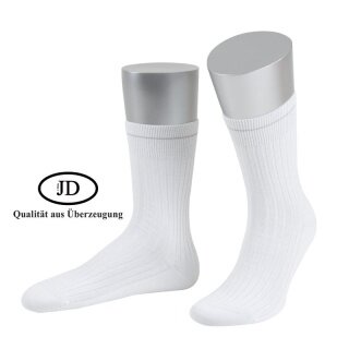 JD Arbeitssocke Crew OP-Socken mit Rippe (OP-Socken) weiss - 1 Paar