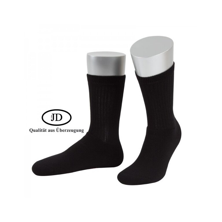 JD Tennissocke Crew Classic schwarz - 1 Paar