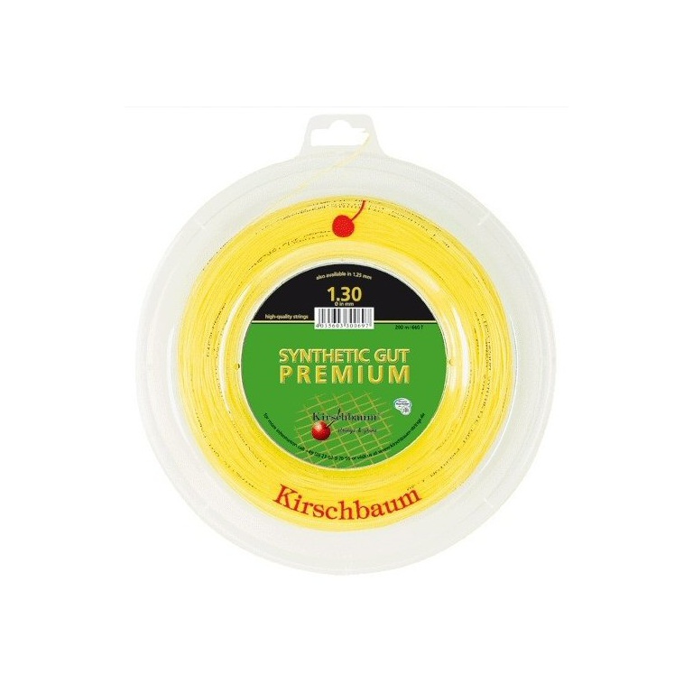 Kirschbaum Tennissaite Synthetic Gut Premium (Allround+Haltbarkeit) gold 200m Rolle