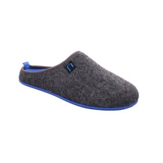 nanga Hausschuhe Pantoffel Wool Slipper - 100% Schurwolle - grau/blau (Größe 36-40)