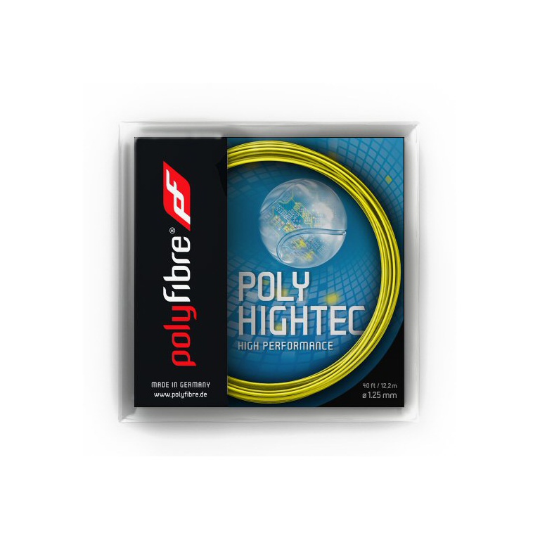 Polyfibre Tennissaite Poly Hightec (Haltbarkeit) gelb 12m Set