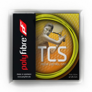 Besaitung mit Tennissaite Polyfibre TCS (Haltbarkeit+Touch) gelb