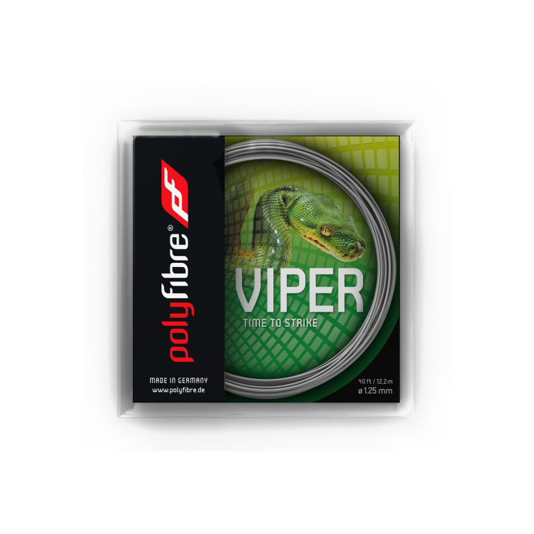 Polyfibre Tennissaite Viper (Haltbarkeit+Touch) silber 12m Set