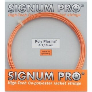 Signum Pro Tennissaite Poly Plasma (Haltbarkeit) orange <b> 12 Meter von der Rolle</b>