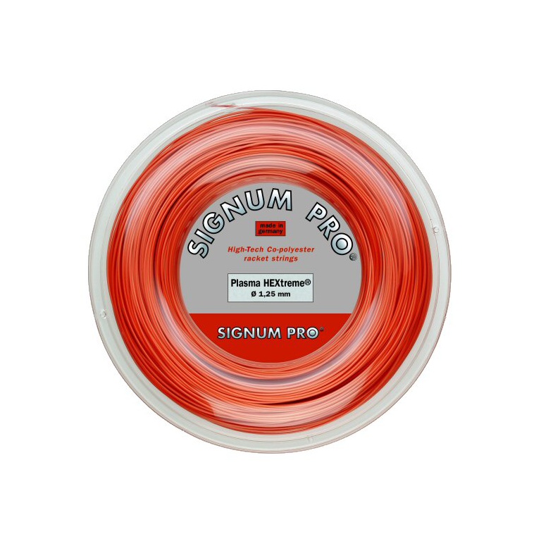 Signum Pro Tennissaite Plasma Hextreme (Haltbarkeit+Spin) orange 200m Rolle