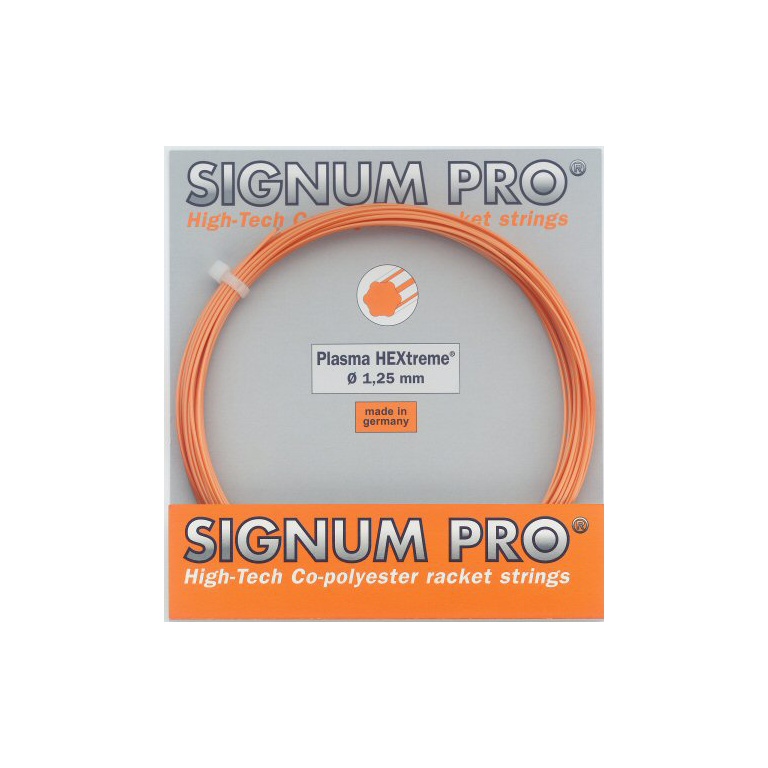 Signum Pro Tennissaite Plasma Hextreme (Haltbarkeit+Spin) orange 12m Set