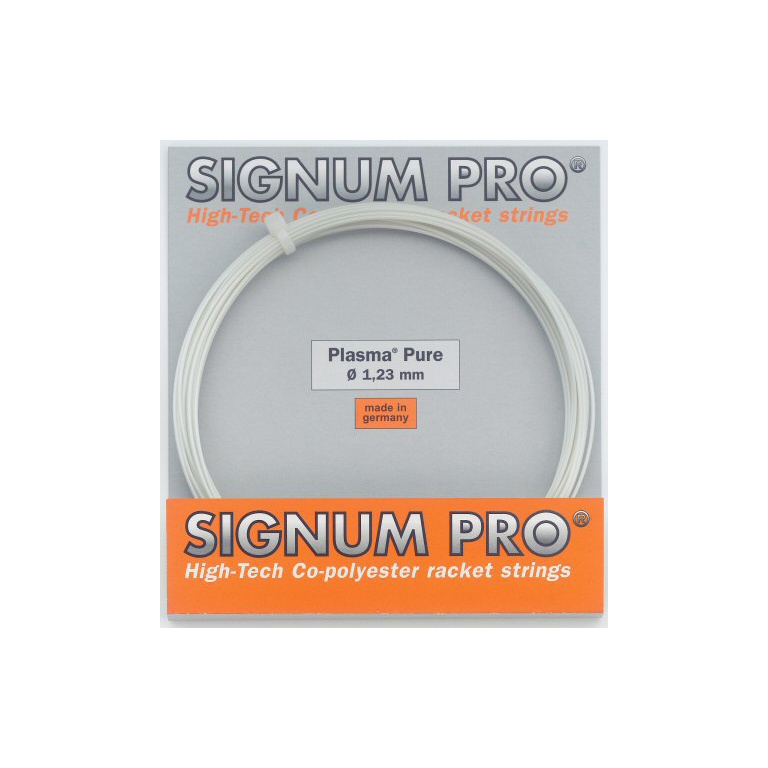 Signum Pro Tennissaite Plasma Pure (Haltbarkeit+Touch) weiss 12m Set