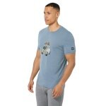 super natural Freizeit-Tshirt Carski Tee (Merino-Mix) stoneblau Herren