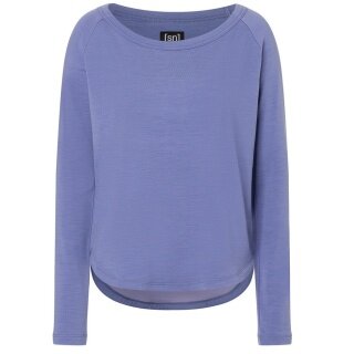 super natural Langarmshirt Everyday Crew (Merino-Mix) violett/blau Damen