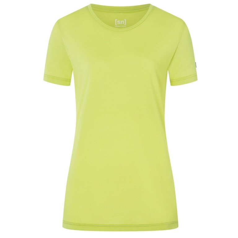 super natural Sport-/Freizeitshirt The Essential Tee limegrün Damen