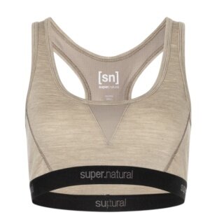 super natural Funktionsunterwäsche Sport-Bra Tundra 220 Semplice (angenehmer Tragekomfort) vintage beige/khaki Damen