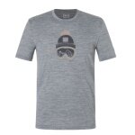 super natural Freizeit-Tshirt Gogeanie Tee (Merino-Mix) grau melange Herren