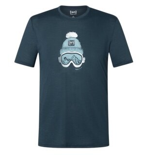 super natural Freizeit-Tshirt Gogeanie Tee (Merino-Mix) dunkelblau Herren