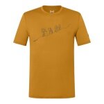 super natural Wander-/Freizeit Tshirt Graphic Hiking - Merinowollmix - gelb Herren