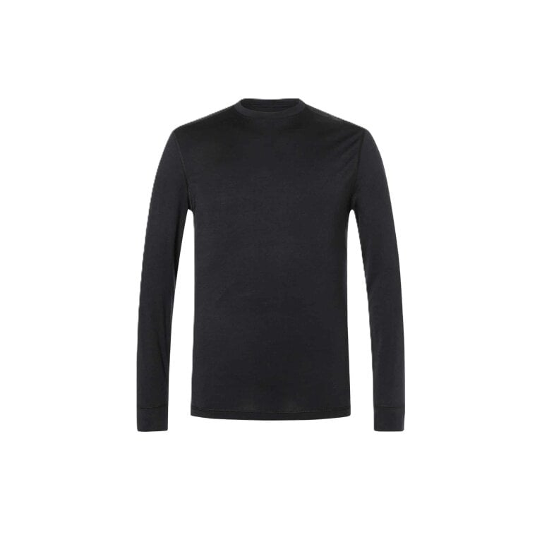 super natural Unterwäsche Langarmshirt Bio Base (Merino-Mix) schwarz Herren