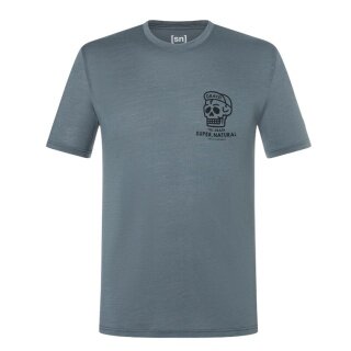 super natural Freizeit-Tshirt Gravel Tee (Merino-Mix) grau Herren