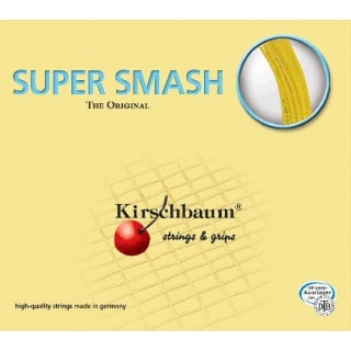 Besaitung mit Tennissaite Kirschbaum Super Smash honiggelb