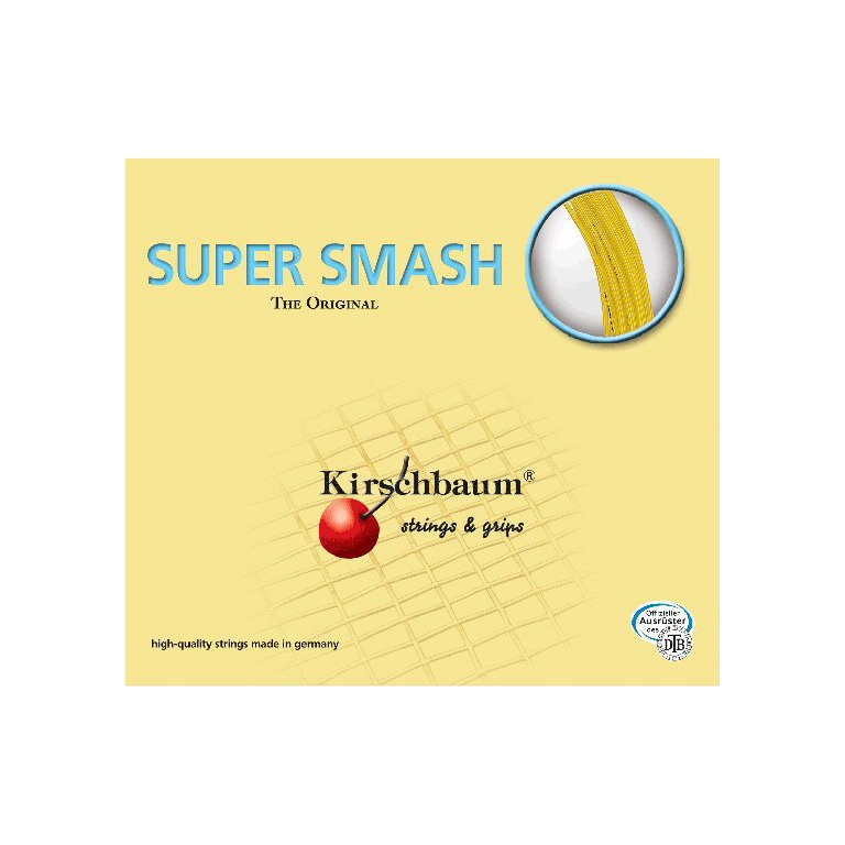 Besaitung mit Tennissaite Kirschbaum Super Smash honiggelb