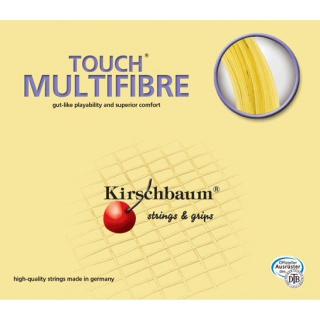Besaitung mit Tennissaite Kirschbaum Touch Multifibre (Armschonung) natur