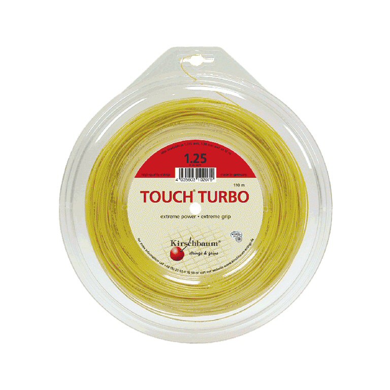 Kirschbaum Tennissaite Touch Turbo (Haltbarkeit+Power) gelb 110m Rolle