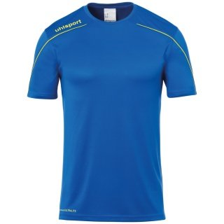 uhlsport Sport-Trikot Stream 22 (100% Polyester) azurblau/limonengelb Herren