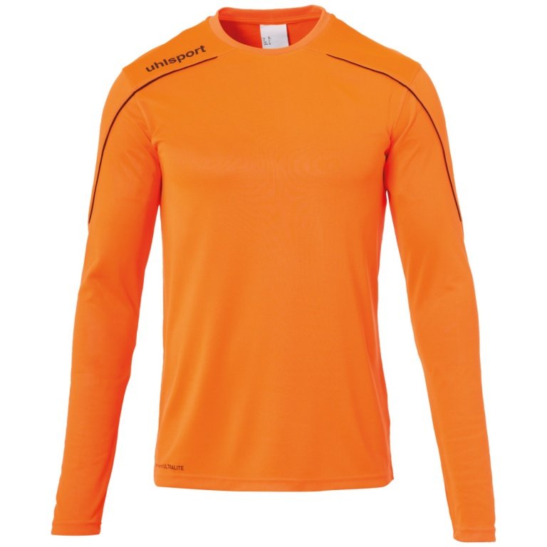 uhlsport Langarmshirt Stream 22 orange/schwarz Herren