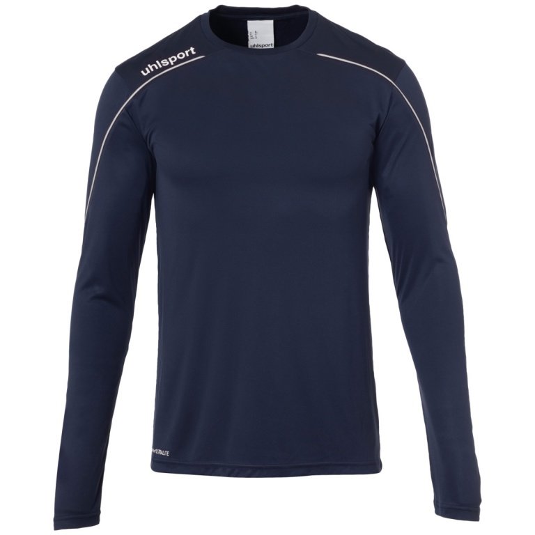 uhlsport Langarmshirt Stream 22 marineblau/weiss Kinder