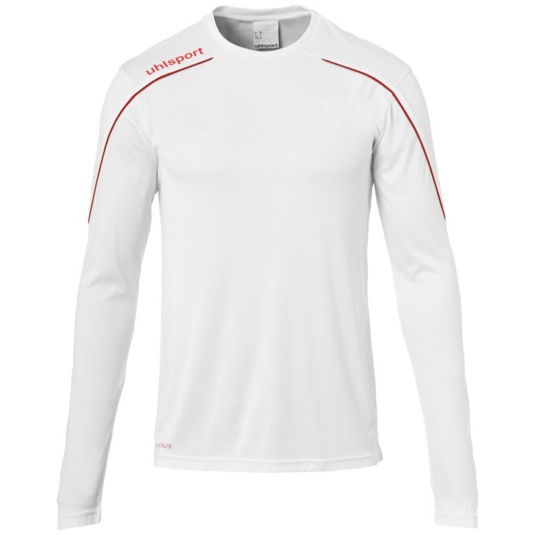 uhlsport Langarmshirt Stream 22 weiss/rot Kinder