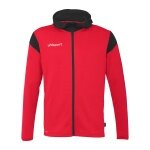uhlsport Kapuzenjacke Squad 27 Track (Full-Zip) rot/schwarz Herren