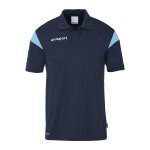 uhlsport Sport-Polo Squad 27 (100% rec. Polyester) marineblau/skyblau Kinder