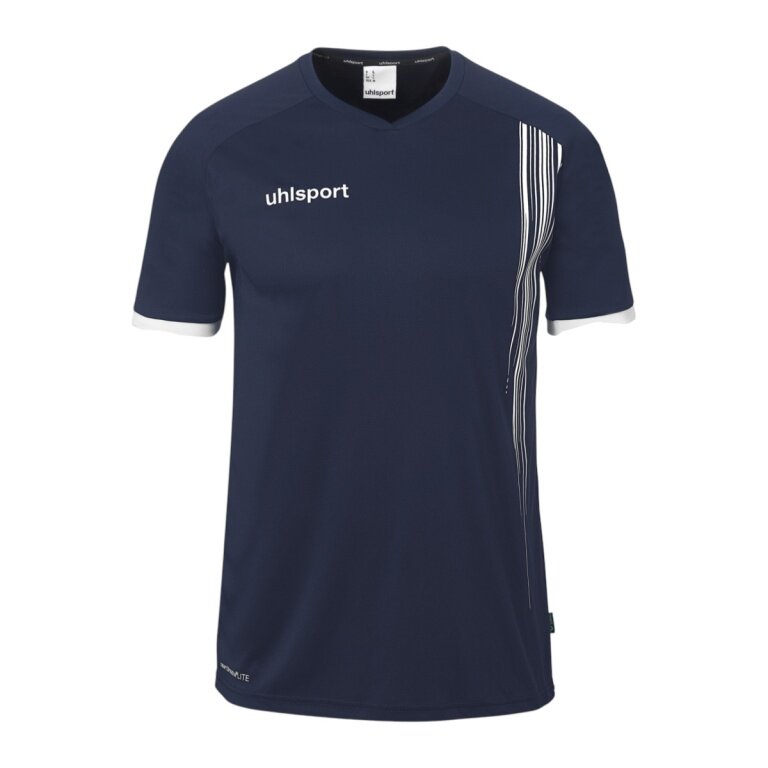 uhlsport Sport-Shirt Impulse (100% Polyester) kurzarm navyblau/weiss Herren