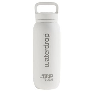 waterdrop x ATP Tour Trinkflasche ATP Thermo Edelstahl (robuste, doppelwandige Isolierung) 600ml weiss