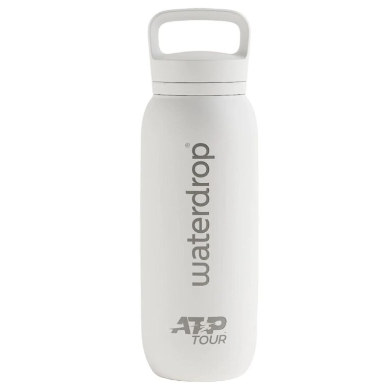 waterdrop x ATP Tour Trinkflasche ATP Thermo Edelstahl (robuste, doppelwandige Isolierung) 600ml weiss