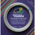 WeissCannon Tennissaite Turbo Twist (Spin+Touch) weiss 12m Set
