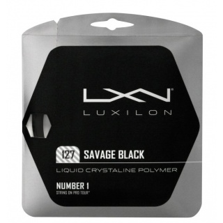 Besaitung mit Tennissaite Luxilon Savage 1.27 (Haltbarkeit+Spin) schwarz