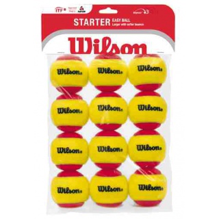 Wilson Methodikbälle Stage 3 Starter Easy Ball Red gelb/rot 12er Beutel