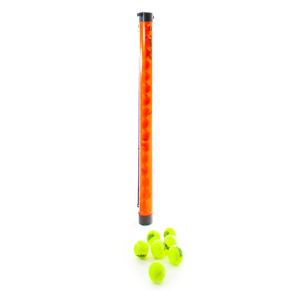 TOOLZ Ball-Sammelröhre Ball Tube zum Tennisbälle aufsammeln (15 Bälle) orange