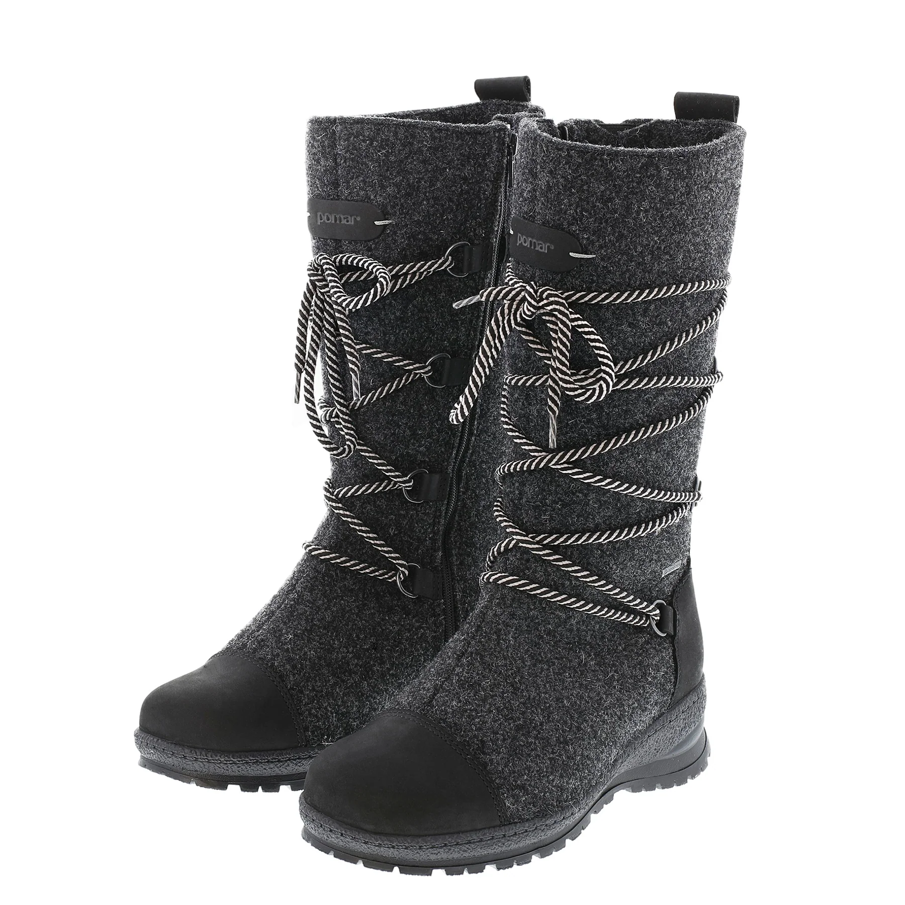 Pomar Winterstiefel Saana GTX (Filzstiefel, wasserdicht, breit, extrem warm) granitgrau Damen