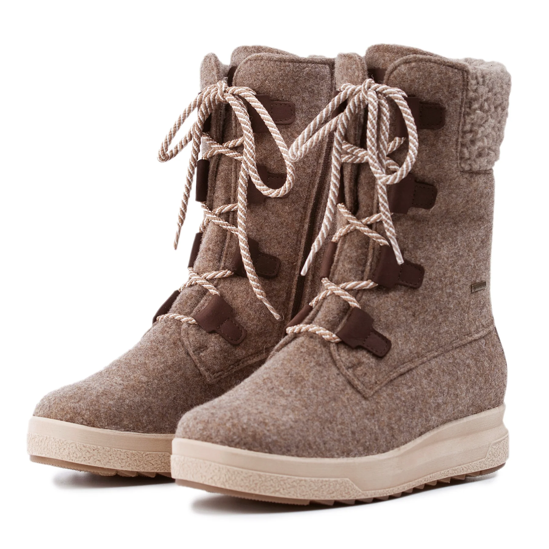 Pomar Winterstiefel Reki GTX (Filzstiefel, wasserdicht, breit, extrem warm) sandbraun Damen